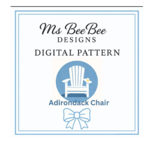 adirondack chair needlepoint pattern | summer lemonade needlepoint | 4x4 inch | 18 mesh | digital download chart