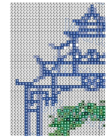 chinoiserie gazebo with wreath – needlepoint patterns 13 and 18 mesh digital download