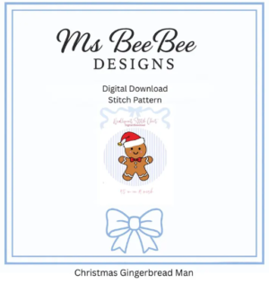 gingerbread man needlepoint pattern – digital download