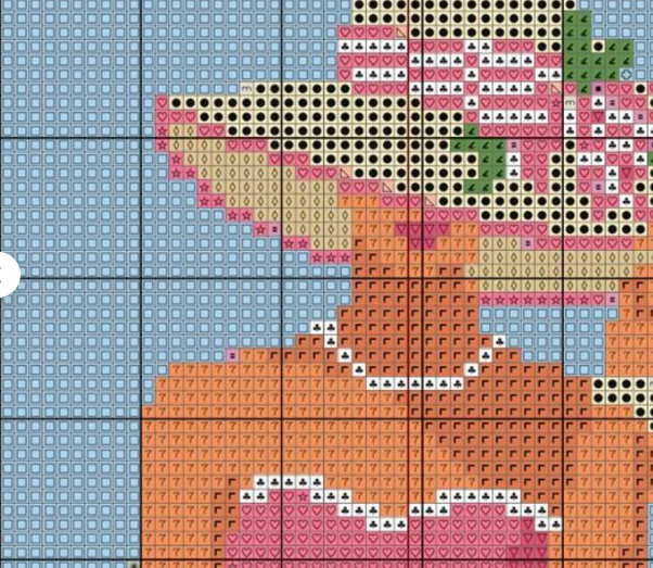 summertime girl needlepoint pattern | 4x5 digital download | 14 count mesh | beginner friendly needlepoint chart