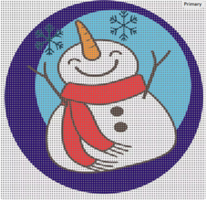 let it snow needlepoint snowman