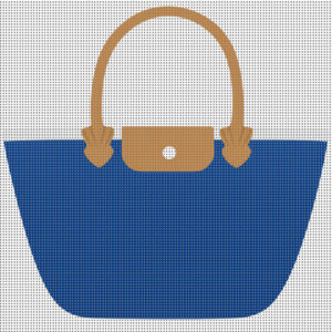 tote needlepoint canvas – 4x4 round on 14 mesh | coastal needlepoint design