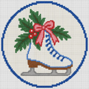 ice skate needlepoint canvas